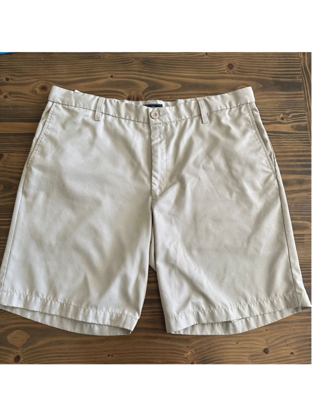 Dockers Flat Front Shorts Mens 38 Beige Performance Casual Golf Shorts